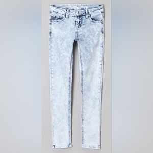 Revolt Revolution White Acid Wash Skinny Jeans